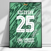 Plakat na ścianę A3 w ramce Wojciecha Szczęsnego z Barcelony 24/25