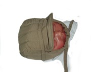 Czapka z daszkiem na polarze pilotka 36-38 cm 0-3 mce Jak nowa #151