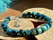 Tiger eye blue apatyt morski srebro 925 unikat premium kamienie naturalne 