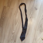 Granatowy vintage krawat