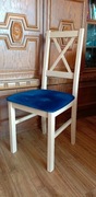 Krzesło drewniane NILO 10 sonoma drewno bukowe ciemnoniebieskie/granatowe