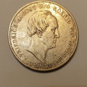 Saksonia - 1 talar 1854 r. Pośmiertny - srebro 