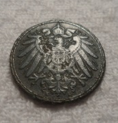 Niemcy Wilhelm II 1 pfennig fenig 1890 E Muldenhütten Saksonia KM# 10