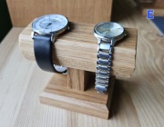 Stojak ekspozytor na zegarki bransoletki, naturalne dębowe drewno E