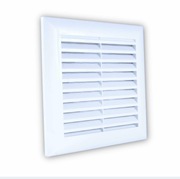 Kratka wentylacyjna biała skośna 14x14 zew - 17x17 cm 