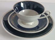 TRIO ZESTAW ŚNIADANIOWY PORCELANA LETTIN ECHT KOBALT