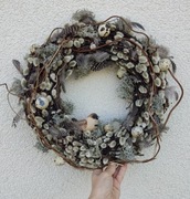 Wianek naturalny wiosenny wielkanocny 