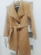 Karmelowy khaki włoski płaszcz roz.M