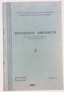 INDONESIAN ABSTRACTS – Vol. I, No. 2 (October 1958)