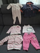 Zestaw ubran dla dziewczynki r.74-80 kurtka