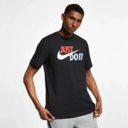 T-shirt męski czarny bawełna okrągły dekolt Nike rozmiar S