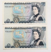 Wielka Brytania Anglia 5 funtów 1971 P.378 UNC