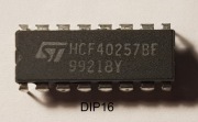 HCF40257BE QUAD 2 LINE TO 1 LINE DATA SELECTOR  MULTIPLEXER