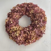 Wianek na drzwi naturalny suszony hortensje 40 cm