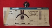 U2 - bilet kolekcjonerski na koncert 6 sierpnia 2009