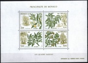 Znaczki Monako 1988 r. drzewo oliwne flora.