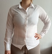 Koszula damska klasyczna Strefa Mody, biała, rozmiar 40