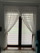 Firana gotowa biała woal balkon