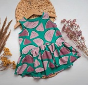 Bluzka zielona w arbuzy 92 Cool Club Smyk bawełniana krótki rękaw arbuz 