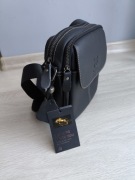 Listonoszka męska skórzana czarna 