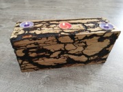 Świecznik dębowy z wzorami Lichtenberga 