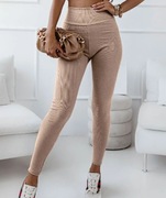 Legginsy beżowe S/M Nowe