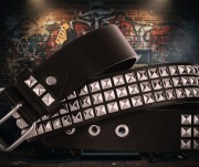 Pasek ćwieki gotyk ghost Punk rock shox 