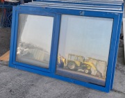 Okno PCV dwuskrzydłowe 200x120cm niebiesko-białe