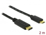 Delock Przewód Kabel USB Type-C 2.0 męski > USB 2.0 Typu Micro-B męski 2 m
