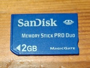 Karta pamięci SanDisk Memory Stick PRO Duo MagicGate 2 GB, stan bdb