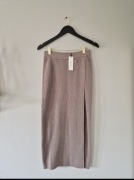 spódnica dzianinowa midi jesienna zimowa Calvin Klein s/36 bawełna wełna 