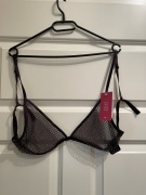 Biustonosz H&M siateczkowy z dżetami ozdobny imprezowy XL