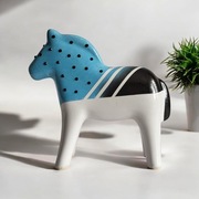 Koń Figurka  Konik ceramiczny, ręcznie malowany zdobiony  Swarovski