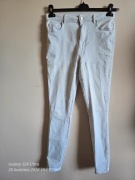 Białe rurki r. L - Only – Elastyczne & Wysoki Stan