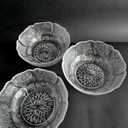 Miseczki szklane Arcoroc Fleur, Francja, vintage