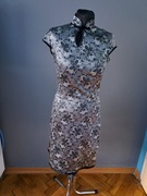 Czarna biała/szara sukienka S/36 quiosque