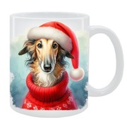 KUBEK Z PSEM Chart rosyjski borzoj - PREZENT, PERSONALIZOWANY, 24HWYS