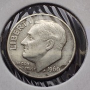 1960 D 10 cen One Dime Srebro Ag900