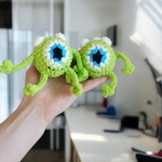 Mike Wazowski na szydełku handmade 