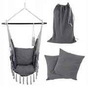 Fotel ogrodowy wiszący brazylijski antracyt