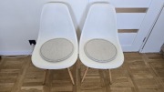 Krzesła białe wysokość 45cm 2 sztuki