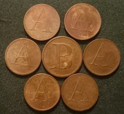 Żetony telefoniczne Poczta Polska 7szt 