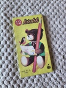 Kredki z czasów PRL-u. Pudełko z misiem.