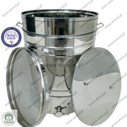 Nierdzewny Odstojnik na miód 250L z Sitem i Pokrywą Baniak