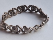 Srebrna bransoletka z piękną dekoracją LATA 50 XX w.