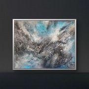 Abstrakcja,struktura,olej, 80x100cm, Monika Seroka