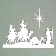 Scrapki Papierowe - Boże Narodzenie Panel Karawana Trzej Królowie Gwiazda.