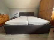 Dwuosobowe łóżko Black Red White Sandra Futon - STAN IDEALNY