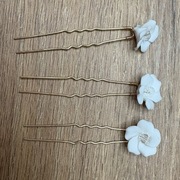 Wsuwki w kształcie kwiatka, komunia, ślub, fryzura, upięcie