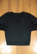 Sweter Next r. 44 damski czarny dekolt v akryl dł rękaw 